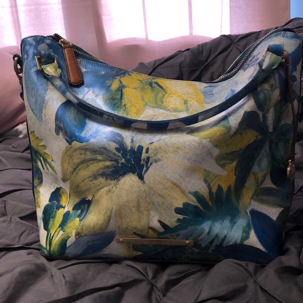 Brahmin hobo style floral bag